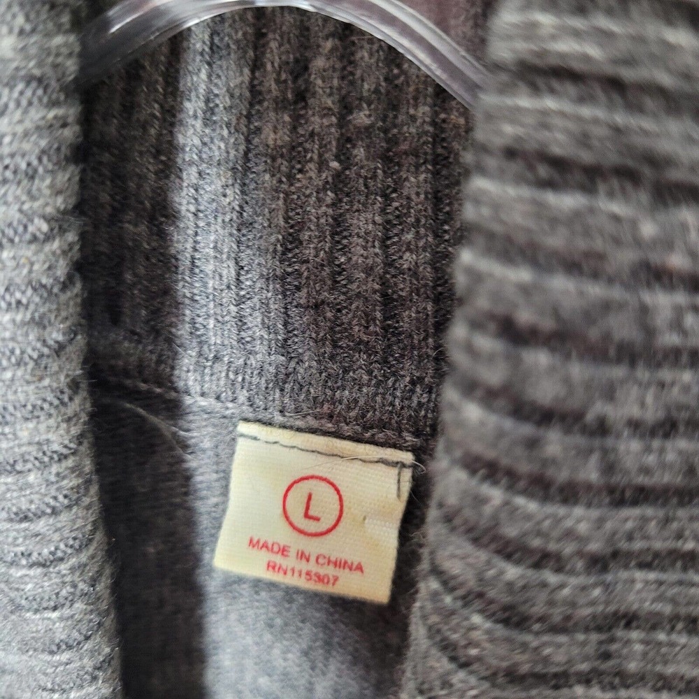 Uniqlo Womens Size Lg dark gray 100% Cashmere Turtleneck Sweater Pullover - Picture 3 of 6
